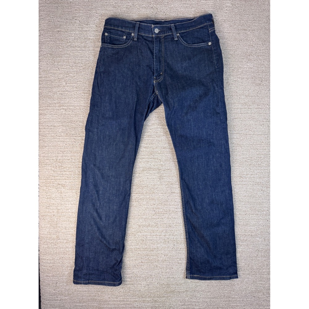 Levis 513 Slim Straight Jeans Mens 33x30 Dark Wash Indigo Denim Pants